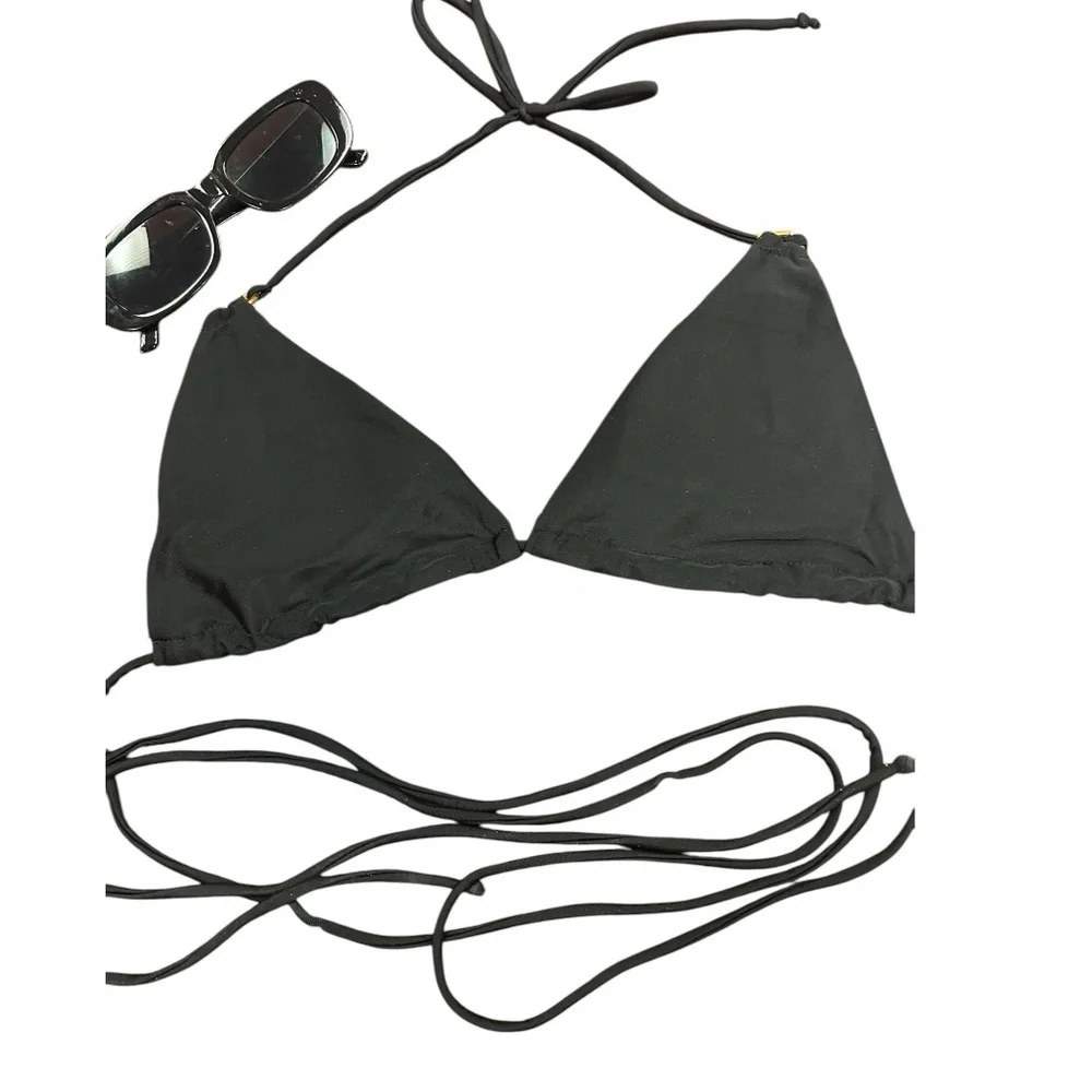 Black Triangle Bikini Set, size small or 7 Juniors - Picture 2 of 3